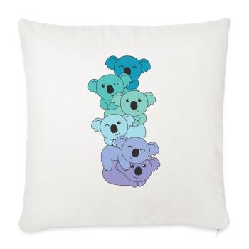 Neptunic Flag Pride LGBTQ süßer Koala Stapel - Sofakissenbezug 45 x 45 cm - Naturweiß  - Vorne