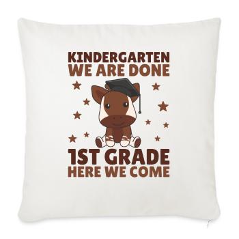 Kids Kindergarten graduate Okapi 1st grade - Sofakissenbezug 45 x 45 cm - Naturweiß  - Vorne