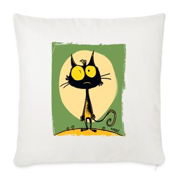 Le chat drôle le plus cool - Housse de coussin décorative 45 x 45 cm - blanc nature - Devant