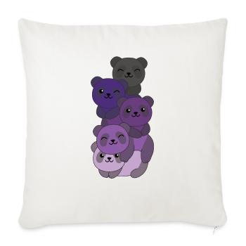 Enbian Flag Pride LGBTQ Cute Panda Bunch - Sofa pillowcase 17,3'' x 17,3'' (45 x 45 cm) - natural white - Front