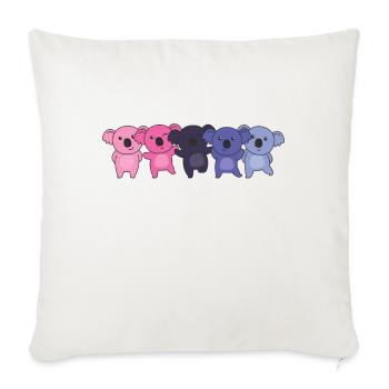 Omnisexual Flag Pride LGBTQ Cute Koala - Sofa pillowcase 17,3'' x 17,3'' (45 x 45 cm) - natural white - Front