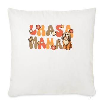 Lhasa Apso Groovy Lhasa Mama - Sofakissenbezug 45 x 45 cm - Naturweiß  - Vorne