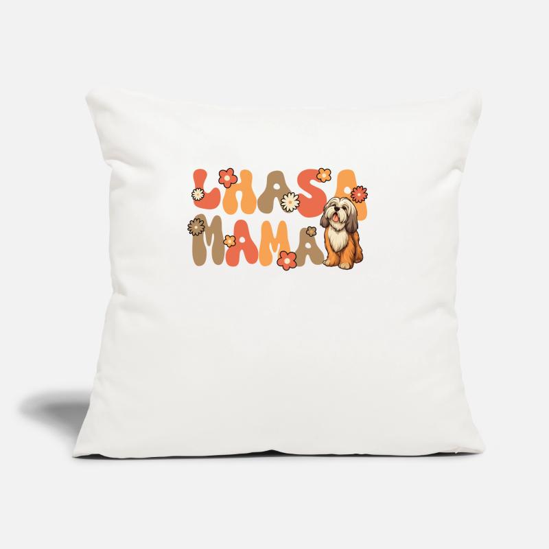 Lhasa Apso Groovy Lhasa Mama Sofa pillowcase 17,3'' x 17,3'' (45 x 45 cm)