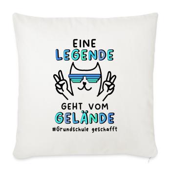 Grundschule Geschafft 2025 Grundschule Abschied - Sofakissenbezug 45 x 45 cm - Naturweiß  - Vorne