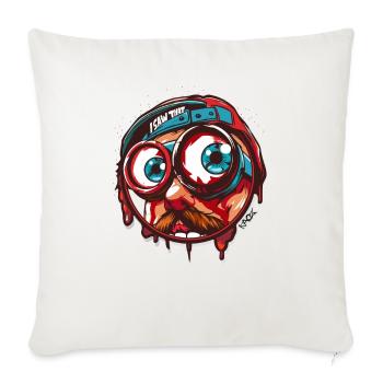 Big Eyes Glasses Freak, I Saw This - Sofa pillowcase 17,3'' x 17,3'' (45 x 45 cm) - natural white - Front