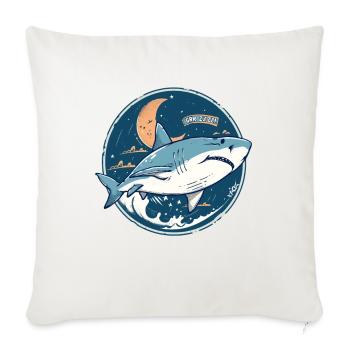 Sleeping shark, but sharks don't sleep - Sofa pillowcase 17,3'' x 17,3'' (45 x 45 cm) - natural white - Front
