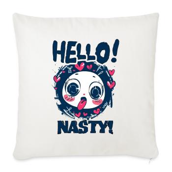 Hello, bunny is funny and cheeky - Sofa pillowcase 17,3'' x 17,3'' (45 x 45 cm) - natural white - Front