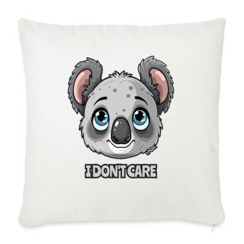 Mignon koala, je m’en fiche - Housse de coussin décorative 45 x 45 cm - blanc nature - Devant