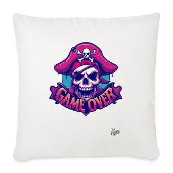 Skull Pirate: Game Over - Sofa pillowcase 17,3'' x 17,3'' (45 x 45 cm) - natural white - Front
