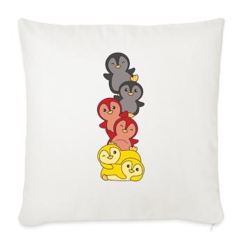 Deutsche flagge Pinguin deutsch Deutschland - Sofakissenbezug 45 x 45 cm - Naturweiß  - Vorne