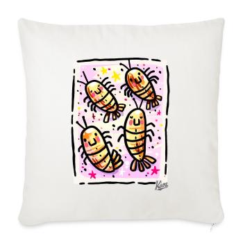 La vie dans le paradis des crevettes - Housse de coussin décorative 45 x 45 cm - blanc nature - Devant