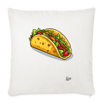 The best, deliciously delicious tacos from Mexico - Sofa pillowcase 17,3'' x 17,3'' (45 x 45 cm) - natural white - Front
