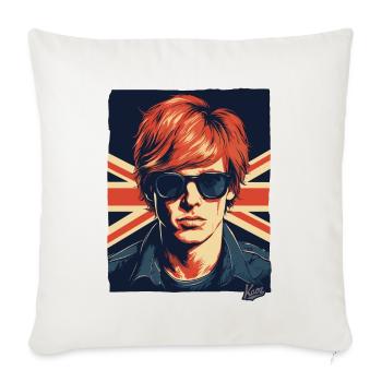 british flag british british guy - Sofa pillowcase 17,3'' x 17,3'' (45 x 45 cm) - natural white - Front