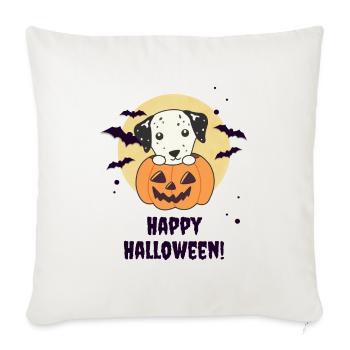 Dalmatians in Pumpkin Cute Dogs Happy Halloween - Sofa pillowcase 17,3'' x 17,3'' (45 x 45 cm) - natural white - Front