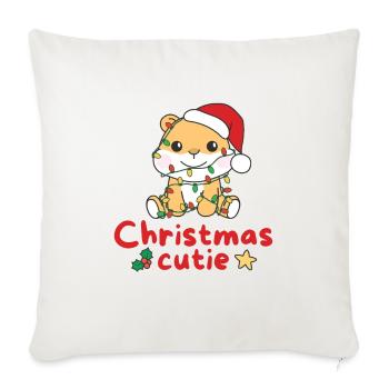 Hamster Weihnachten Hamster Christmas Cutie - Sofa pillowcase 17,3'' x 17,3'' (45 x 45 cm) - natural white - Front