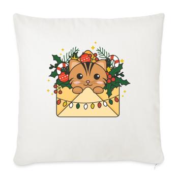 Katze Weihnachten Brief Winter Tiere Katzen - Sofakissenbezug 45 x 45 cm - Naturweiß  - Vorne