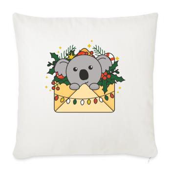 Koala Weihnachten Brief Winter Tiere Koalas - Sofakissenbezug 45 x 45 cm - Naturweiß  - Vorne