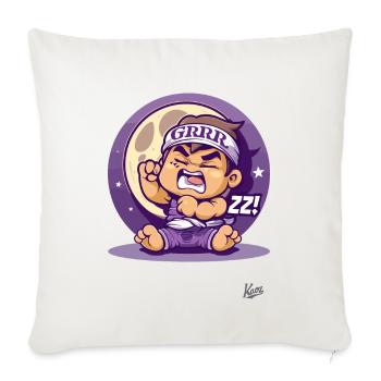 Süßer müder kleiner Kleinkind-Wrestler schläft - Sofakissenbezug 45 x 45 cm - Naturweiß  - Vorne