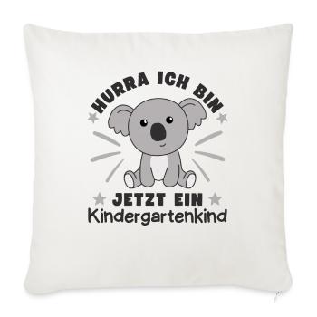 Hourra, je suis un enfant de maternelle Koala maintenant - Housse de coussin décorative 45 x 45 cm - blanc nature - Devant