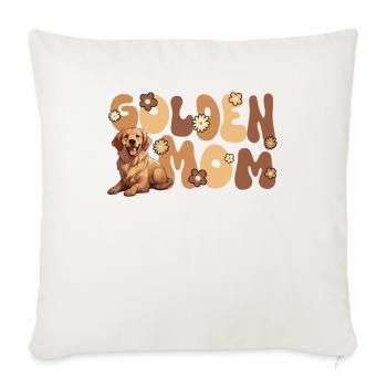 Golden Retriver Groovy Golden Mom - Sofa pillowcase 17,3'' x 17,3'' (45 x 45 cm) - natural white - Front
