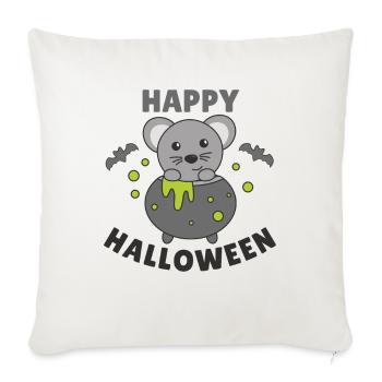 Mouse Happy Halloween Witch's Cauldron Bat - Sofa pillowcase 17,3'' x 17,3'' (45 x 45 cm) - natural white - Front