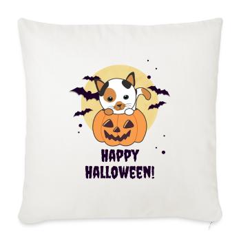 Cat in Pumpkin Cute Cats Happy Halloween - Sofa pillowcase 17,3'' x 17,3'' (45 x 45 cm) - natural white - Front