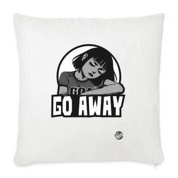 Tired Cartoon Girl: Walk Away - Sofa pillowcase 17,3'' x 17,3'' (45 x 45 cm) - natural white - Front