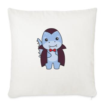 Dino Happy Halloween Cute Vampire Costume - Sofa pillowcase 17,3'' x 17,3'' (45 x 45 cm) - natural white - Front
