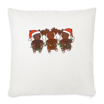Okapi Christmas Winter Animals Okapi - Sofa pillowcase 17,3'' x 17,3'' (45 x 45 cm) - natural white - Front
