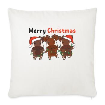 Okapi Christmas Winter Animals Okapi - Sofa pillowcase 17,3'' x 17,3'' (45 x 45 cm) - natural white - Front