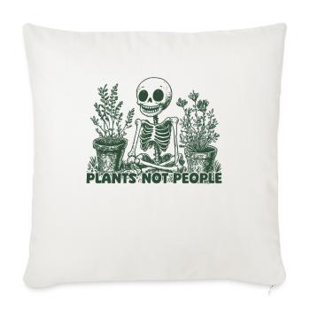 Plant Lovers Skeleton Design Plants not people - Sofa pillowcase 17,3'' x 17,3'' (45 x 45 cm) - natural white - Front