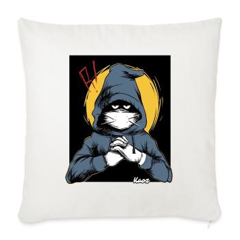 Suspect en sweat à capuche - Housse de coussin décorative 45 x 45 cm - blanc nature - Devant