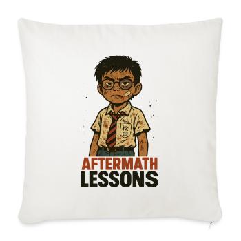 Boy with glasses and dirty shirt - Sofa pillowcase 17,3'' x 17,3'' (45 x 45 cm) - natural white - Front