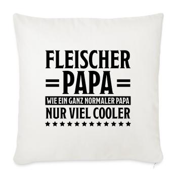 Fleischer Metzger Lustig Spruch Fleischer Geschenk - Sofakissenbezug 45 x 45 cm - Naturweiß  - Vorne