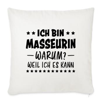 Masseurin Spruch Beruf Massage Masseurin Geschenk - Sofakissenbezug 45 x 45 cm - Naturweiß  - Vorne