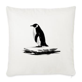 Manchot majestueux - Housse de coussin décorative 45 x 45 cm - blanc nature - Devant