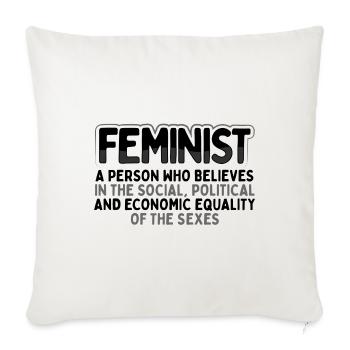 Feministische sozialpolitische ökonomische Gleichheit von - Sofakissenbezug 45 x 45 cm - Naturweiß  - Vorne