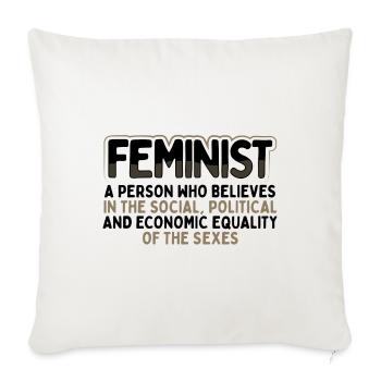 Feministische sozialpolitische ökonomische Gleichheit von - Sofakissenbezug 45 x 45 cm - Naturweiß  - Vorne