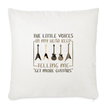 Guitarist Gift Little Voice in Head Telling Me to - Sofa pillowcase 17,3'' x 17,3'' (45 x 45 cm) - natural white - Front