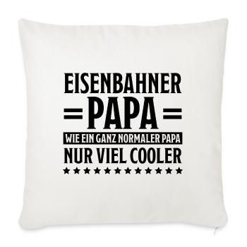 Eisenbahner Spruch Eisenbahn Lokführer Geschenk - Sofakissenbezug 45 x 45 cm - Naturweiß  - Vorne