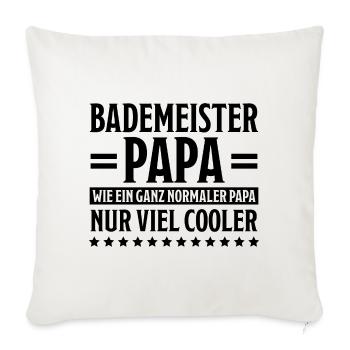 Bademeister Beruf Lustiger Spruch Freibad Geschenk - Sofakissenbezug 45 x 45 cm - Naturweiß  - Vorne