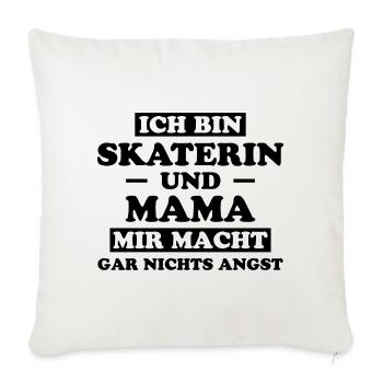Skaterin Lustiger Spruch Skating Skaterin Geschenk - Sofakissenbezug 45 x 45 cm - Naturweiß  - Vorne