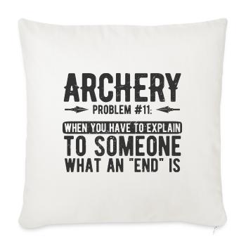 Bogenschießen Archery - Sofakissenbezug 45 x 45 cm - Naturweiß  - Vorne