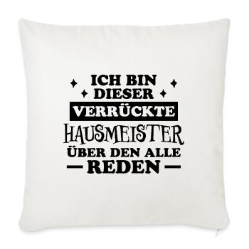 Hausmeister Lustiger Spruch Hausverwalter Geschenk - Sofakissenbezug 45 x 45 cm - Naturweiß  - Vorne