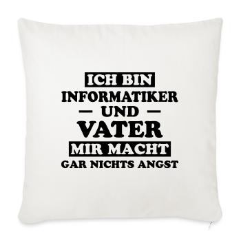 Informatiker Lustig Spruch Programmierer Geschenk - Sofakissenbezug 45 x 45 cm - Naturweiß  - Vorne