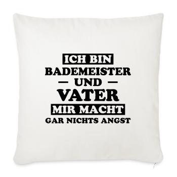 Bademeister Beruf Lustiger Spruch Freibad Geschenk - Sofakissenbezug 45 x 45 cm - Naturweiß  - Vorne