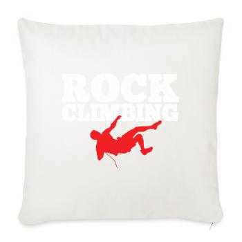 Klettern Bouldern - Sofakissenbezug 45 x 45 cm - Naturweiß  - Vorne