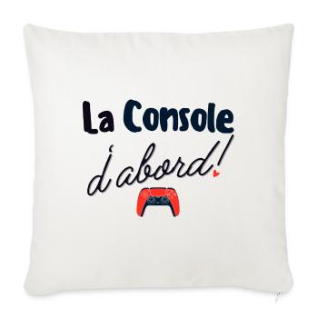 La console d'abord - Housse de coussin décorative 45 x 45 cm - blanc nature - Devant