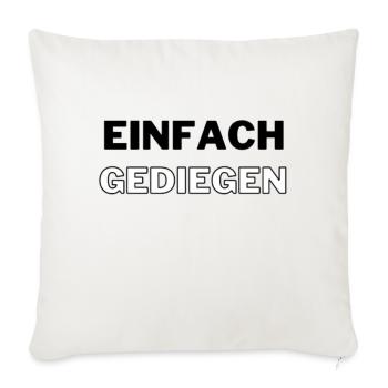 Einfach Gediegen - Sofakissenbezug 45 x 45 cm - Naturweiß  - Vorne