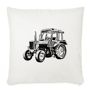 Belarus Traktor Landwirt Geschenk Stall - Sofakissenbezug 45 x 45 cm - Naturweiß  - Vorne